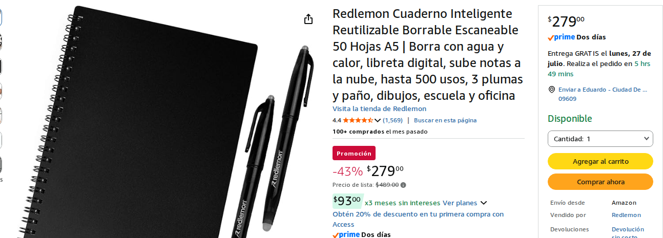 Cuaderno Reutilizable Inteligente