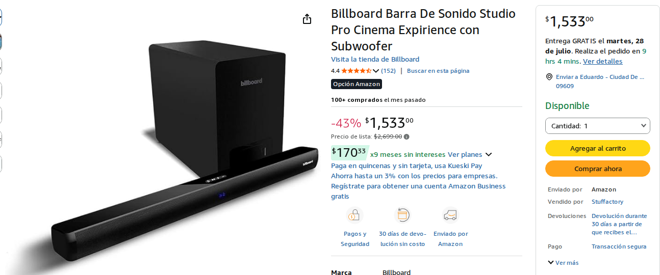 Barra Sonido Envolvente