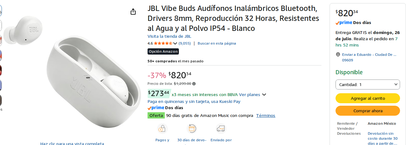 Audífonos JBL Inalámbricos