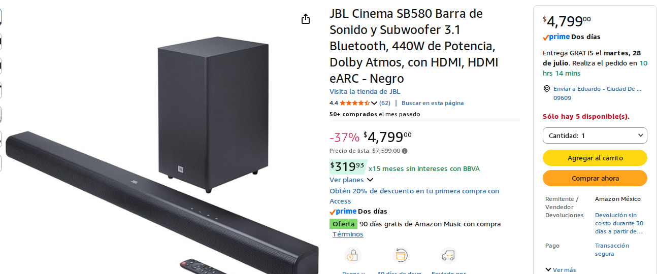 Barra con Subwoofer