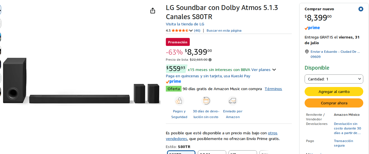 Barra de Sonido Inmersiva