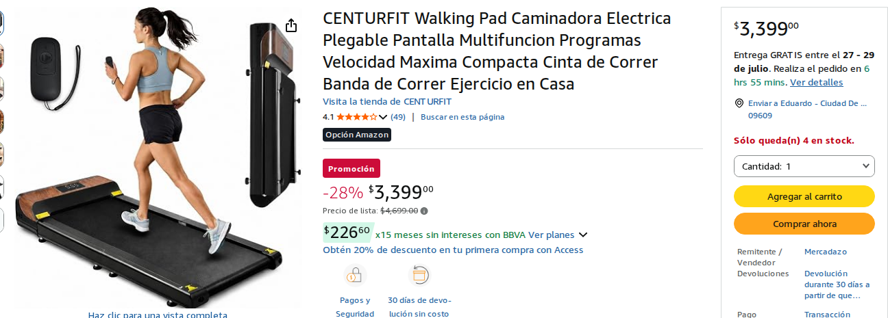 Caminadora Plegable