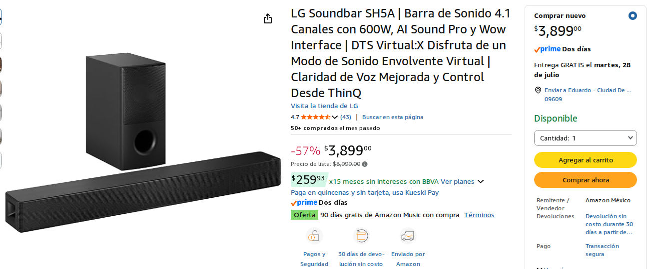 Barra de Sonido Envolvente