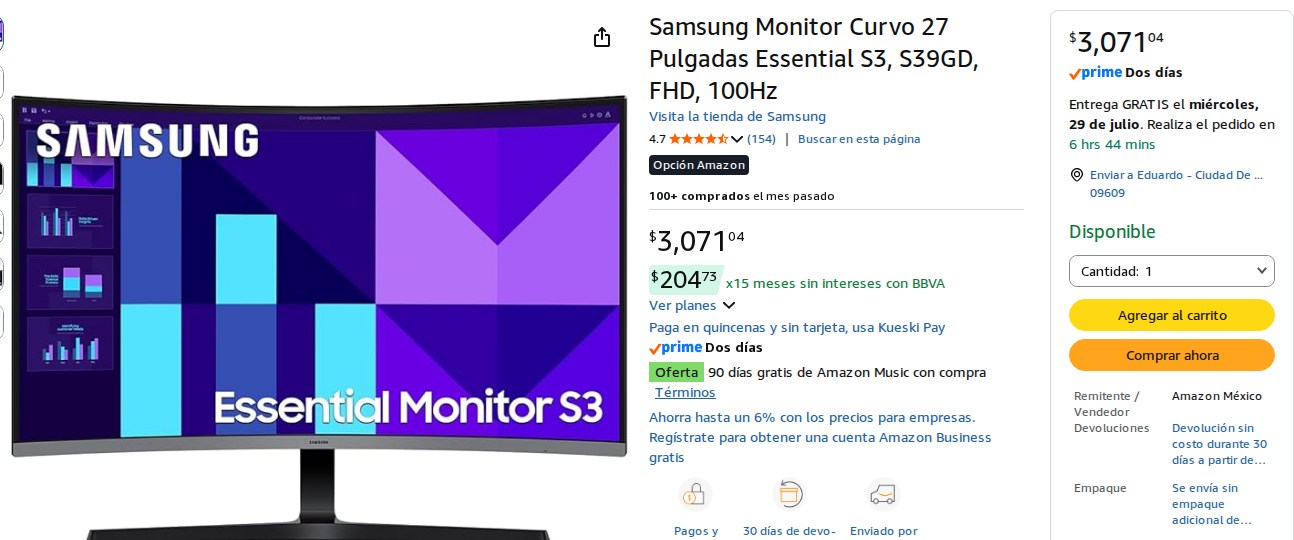 Monitor Curvo