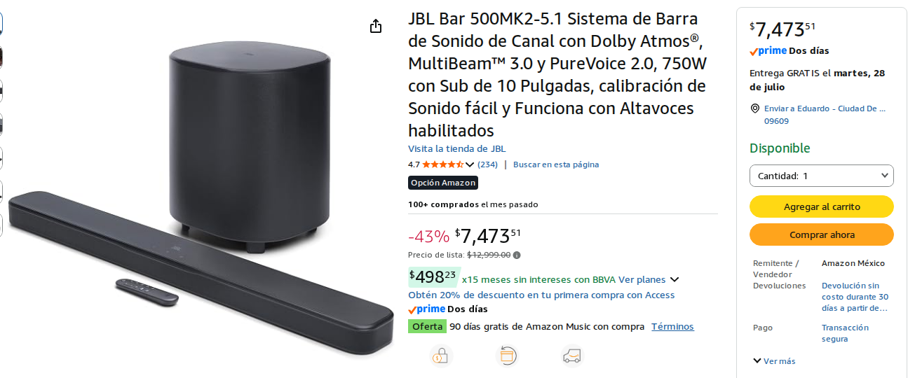 Barra de Sonido Envolvente