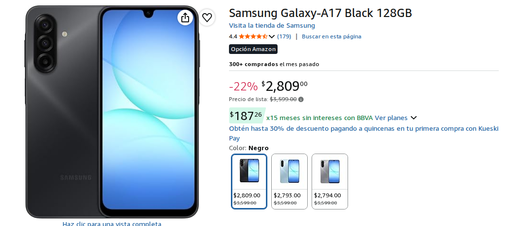 Samsung Galaxy-A17 Black 128GB