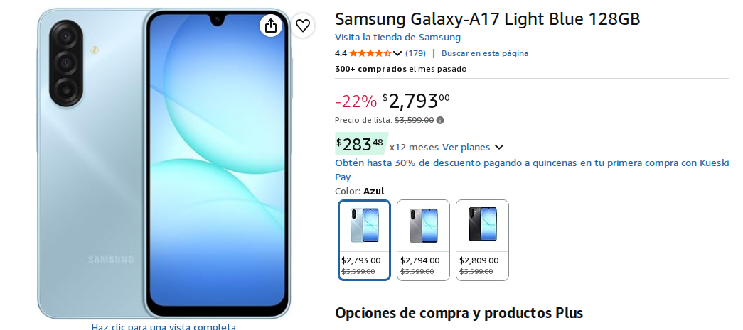 Samsung Galaxy-A17 Light Blue 128GB