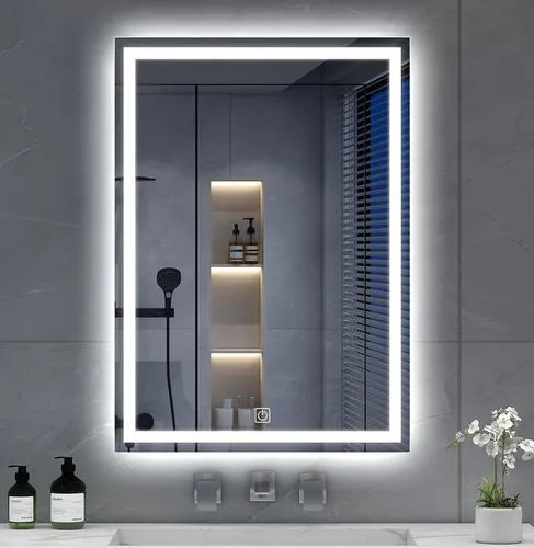 Espejo Luz Led Touch Pared Tocador Baño Vestidor 3 Luces