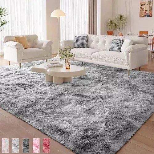 Alfombra Decorativa Sala De Estar Dormitorio 230 X 160 Cm Color Gris 1.6m X 2.3m
