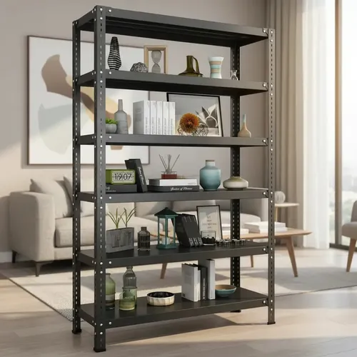 Anaquel Estante Organizador Mueble 6 Niveles 200*80*30 Cm Negro